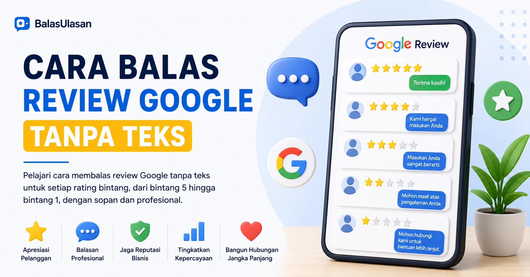 Cara Balas Review Google Tanpa Teks untuk Bisnis