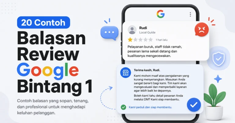 Contoh Balasan Review Google Bintang 1