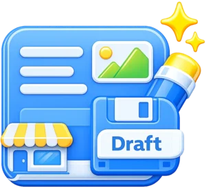 Simpan sebagai Draft Google Profile business
